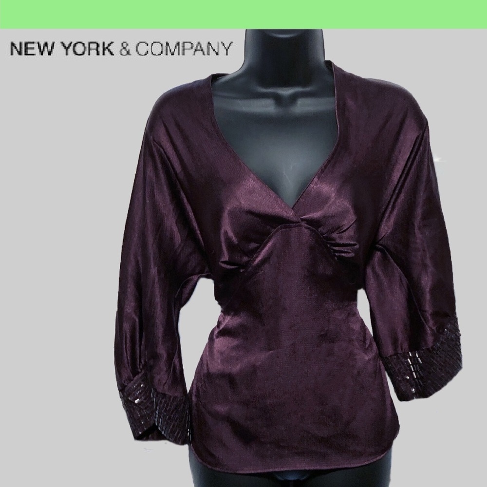 NWOT Eva Jeanbart-Lorenzotti Satin Beaded Kimono